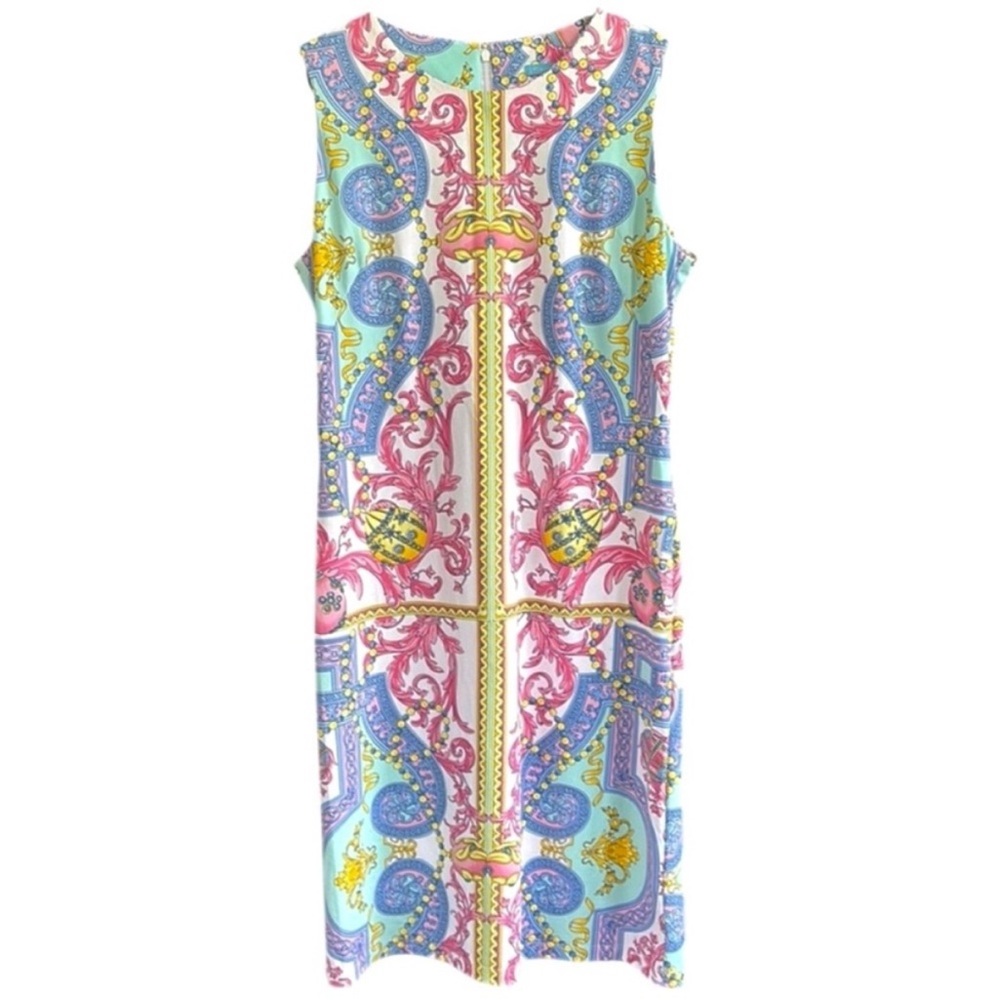 EUC J. McLaughlin Sleeveless Stretch Shift Dress Size Medium - Picture 1 of 9